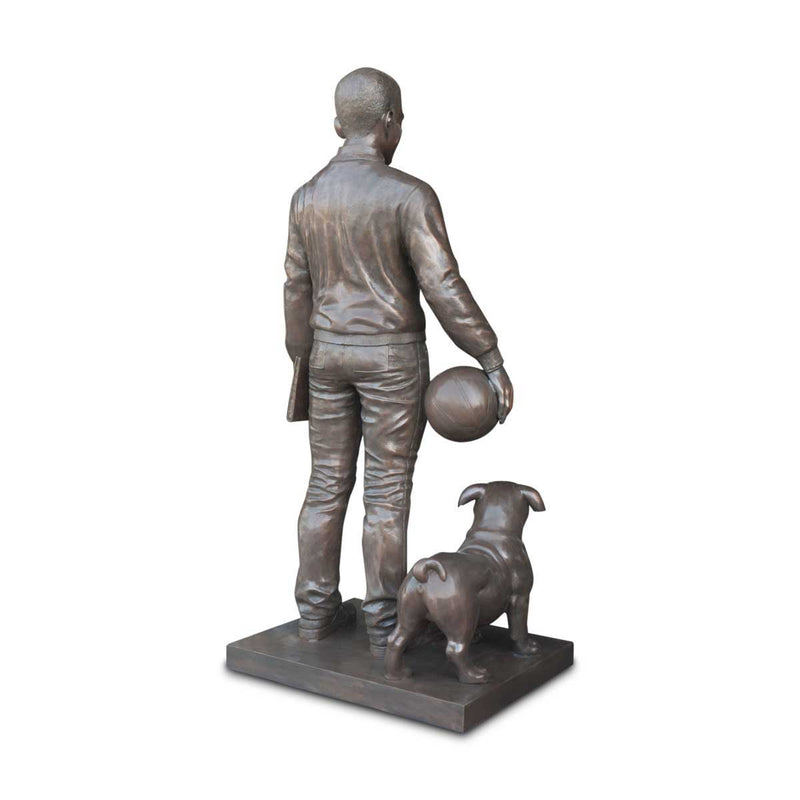 Custom Boy Holding Basketball and Books-Custom Bronze Statues & Fountains for Sale-Randolph Rose Collection