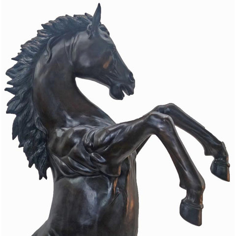 Large Rearing Horse Statue