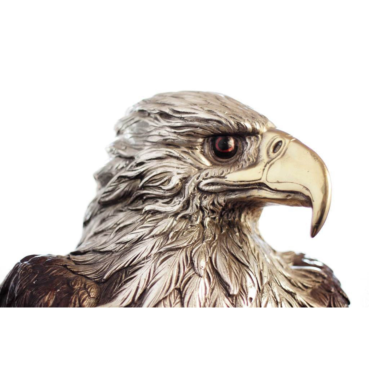 Lifesize Bronze Eagle Statue Perched on a Branch Randolph Rose