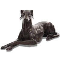 Pair of Bronze Greyhound Statues