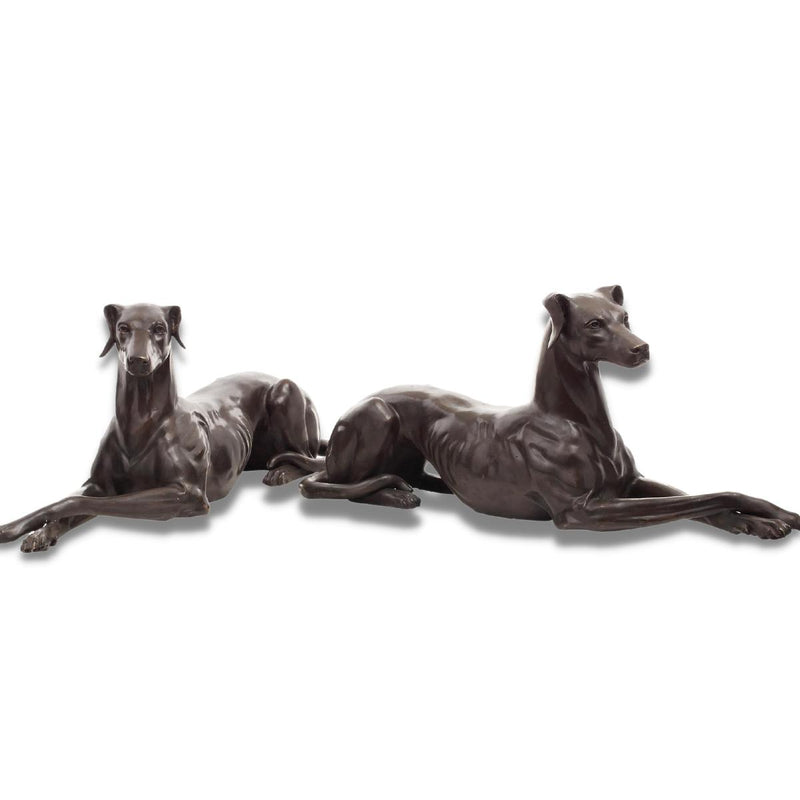 Pair of Greyhound Bronze Statues - Randolph Rose Collection