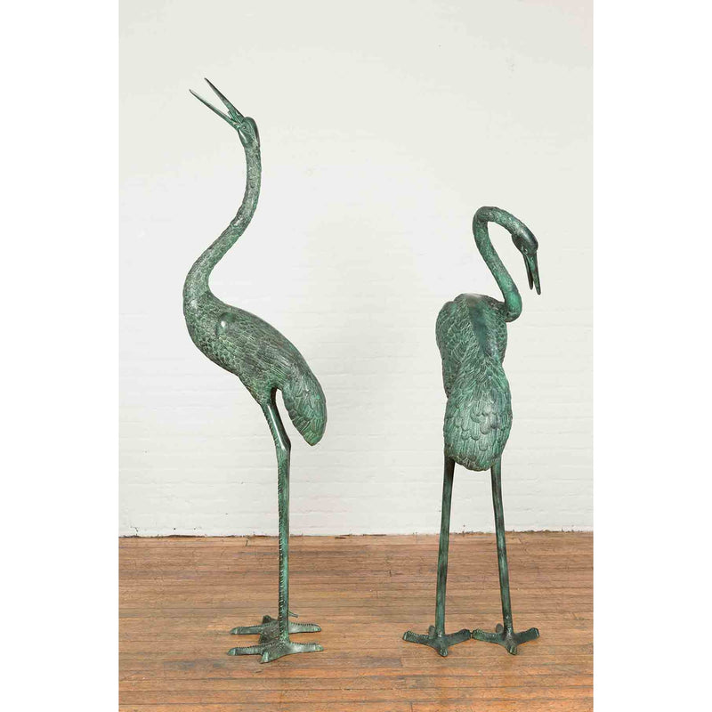 Pair of Cranes-Custom Bronze Statues & Fountains for Sale-Randolph Rose Collection