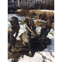 Custom Children on Alligator Bronze Sculpture-Custom Bronze Statues & Fountains for Sale-Randolph Rose Collection