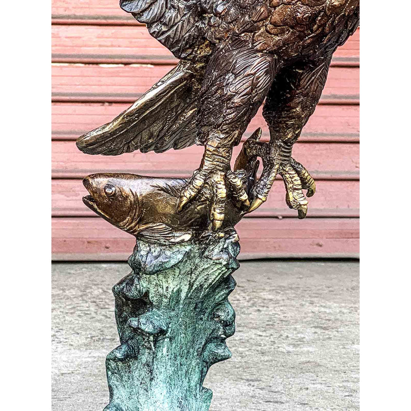 Eagle On Hunt Bronze Statue-Custom Bronze Statues & Fountains for Sale-Randolph Rose Collection