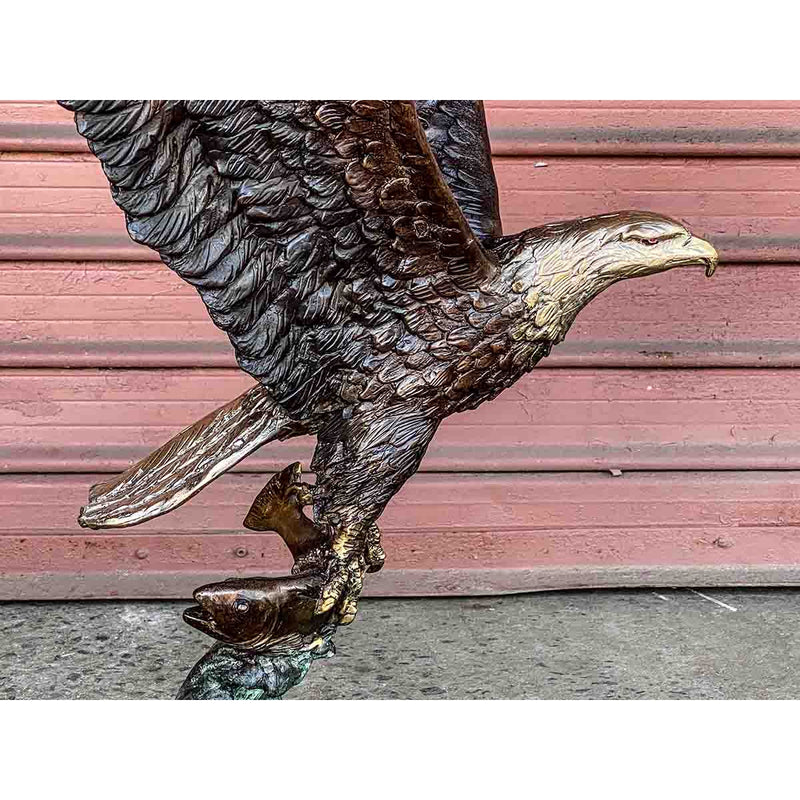 Eagle On Hunt Bronze Statue-Custom Bronze Statues & Fountains for Sale-Randolph Rose Collection