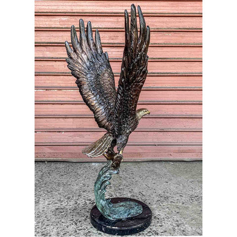 Eagle Statue Flying Off