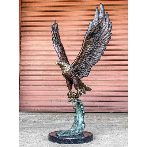 Eagle Statue Flying Off