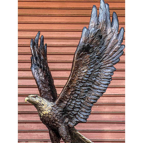 Eagle Statue Flying Off