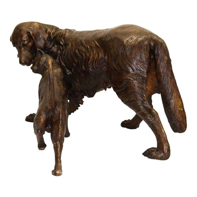 Custom Bronze Dog and Cat Statue
