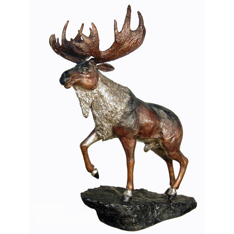 Bronze Moose Statue - Special Patina