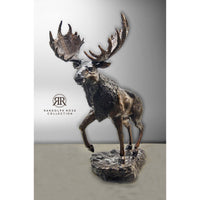 Bronze Moose Statue - Brown Patina-Custom Bronze Statues & Fountains for Sale-Randolph Rose Collection