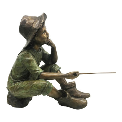 Bronze Little Fisherman Statue