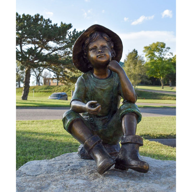 Little Fisherman Bronze Statue-Custom Bronze Statues & Fountains for Sale-Randolph Rose Collection