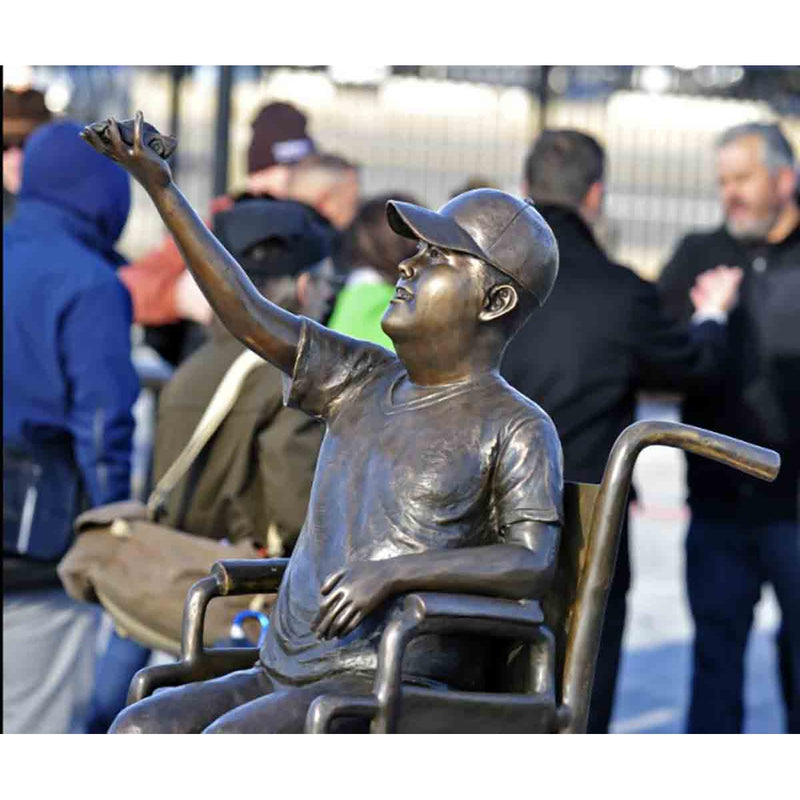 Noah Sitting in Wheelchair-Custom Bronze Statues & Fountains for Sale-Randolph Rose Collection