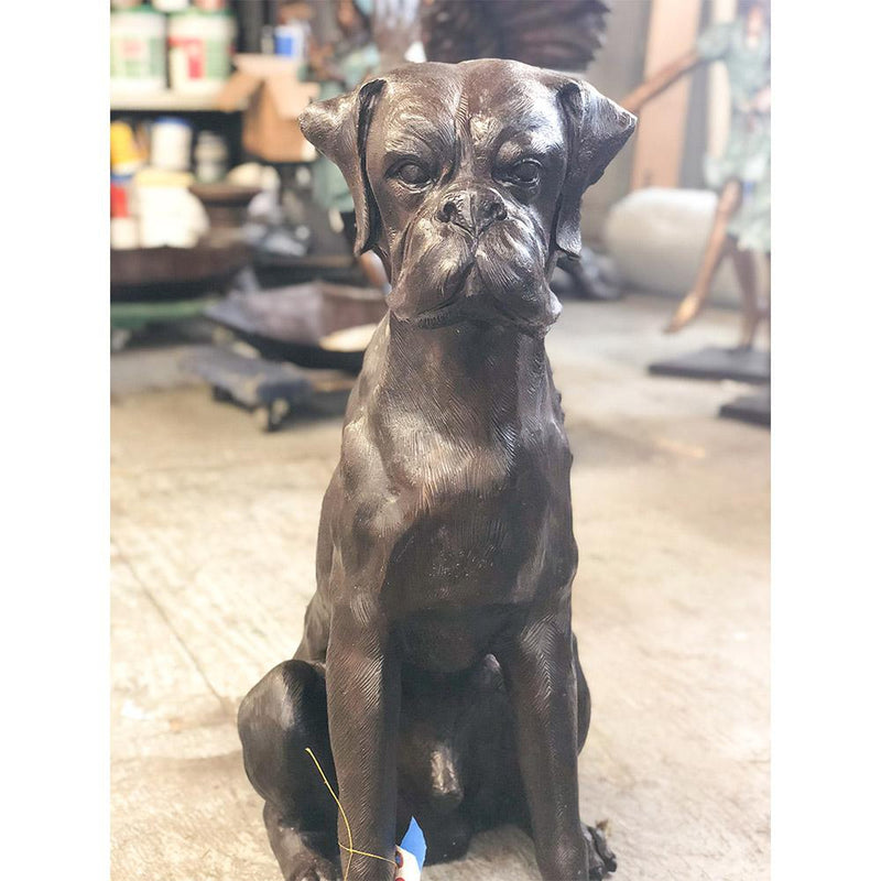 Bronze Boxer Dog Statue-Custom Bronze Statues & Fountains for Sale-Randolph Rose Collection
