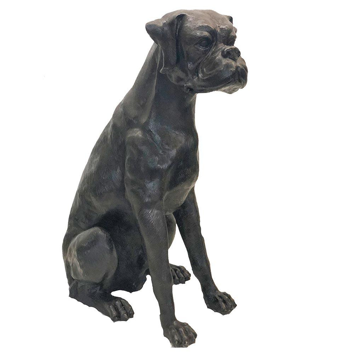 Bronze Boxer Dog Statue Randolph Rose Collection