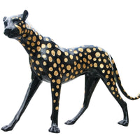 Pair of Black & Gold Patina Cheetah Statues-Custom Bronze Statues & Fountains for Sale-Randolph Rose Collection