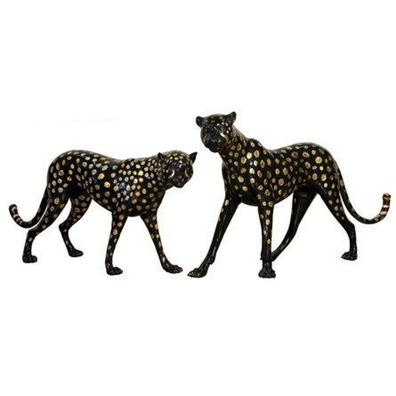  Black and Gold Cheetahs statue| Black and Gold Cheetahs Sculpture