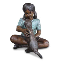 Puppy Kisses with Sophie-Custom Bronze Statues & Fountains for Sale-Randolph Rose Collection