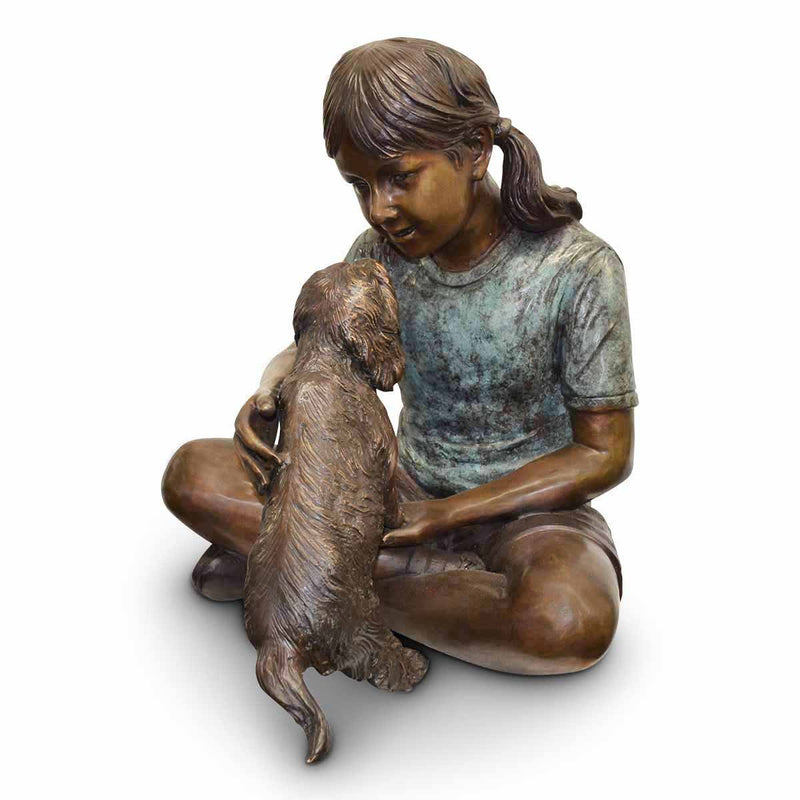 Puppy Kisses with Sophie-Custom Bronze Statues & Fountains for Sale-Randolph Rose Collection