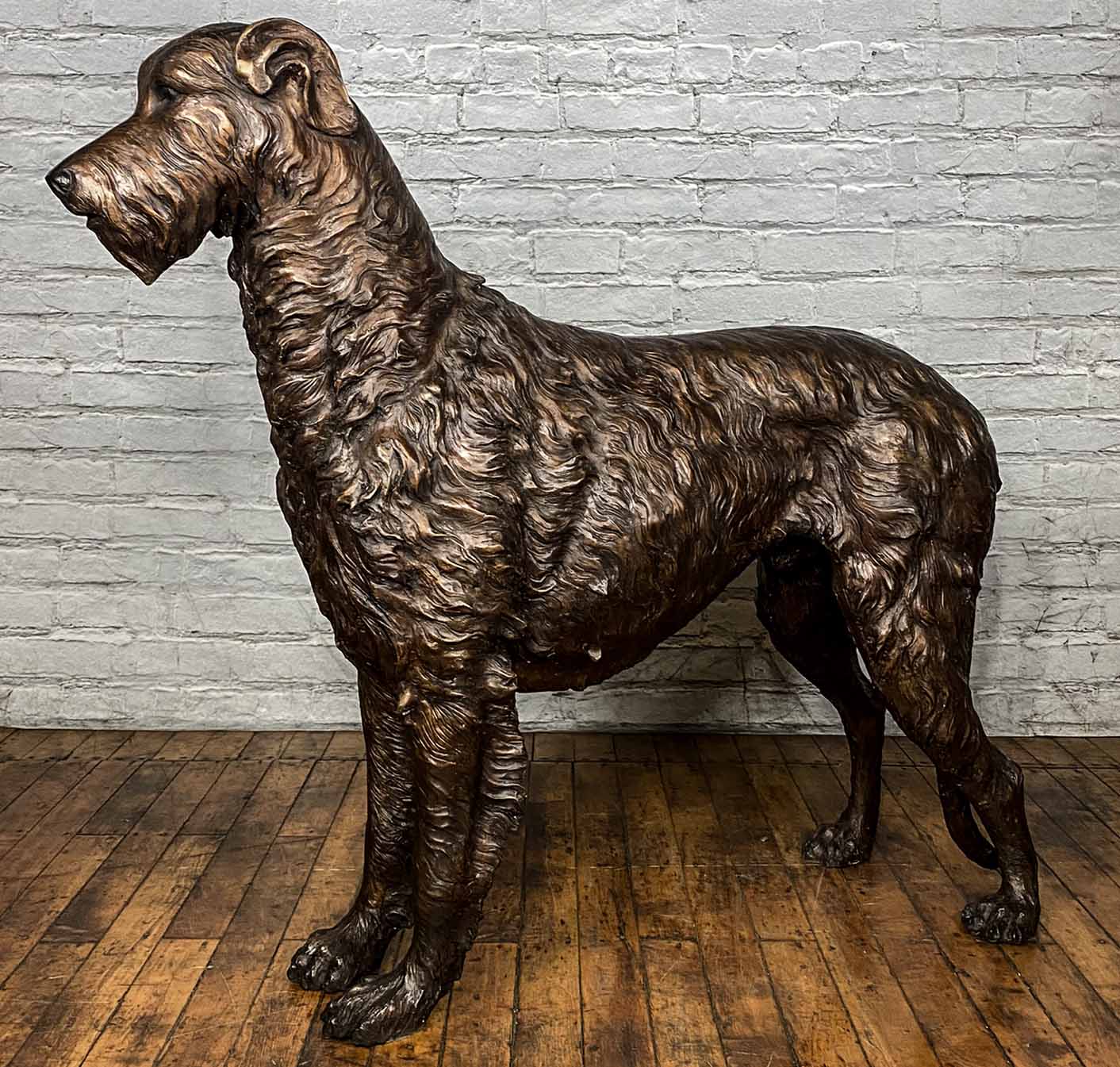 Irish Wolfhound Bronze Dog Statue Randolph Rose Collection