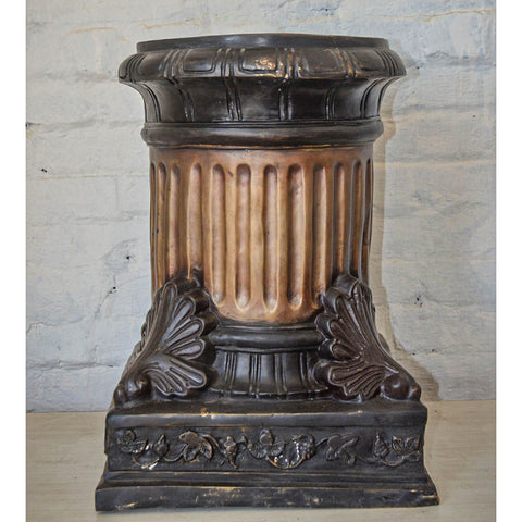 Two-Tone Bronze Column Pedestal
