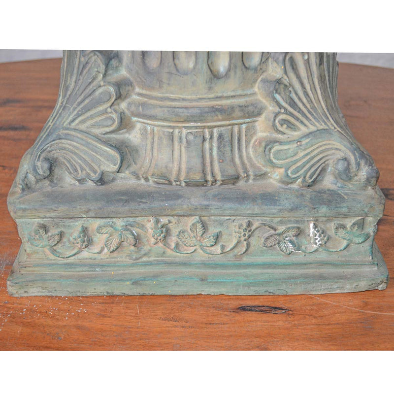 Bronze Column Pedestal in Verdigris Patina-Custom Bronze Statues & Fountains for Sale-Randolph Rose Collection