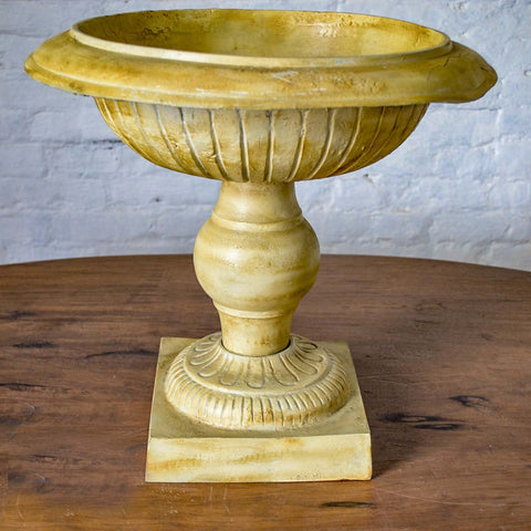Greco-Roman Style Bronze Planter in Yellow Glaze Patina