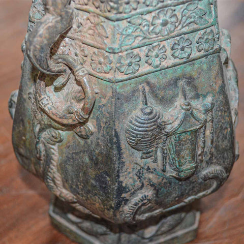 Bronze Urn with Eastern Asian Design