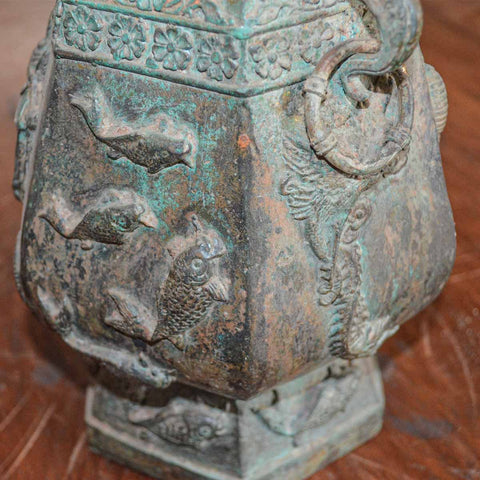 Bronze Urn with Eastern Asian Design