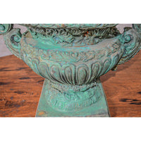 Greco-Roman Urn with Serpent Handles in Verde Patina-Custom Bronze Statues & Fountains for Sale-Randolph Rose Collection