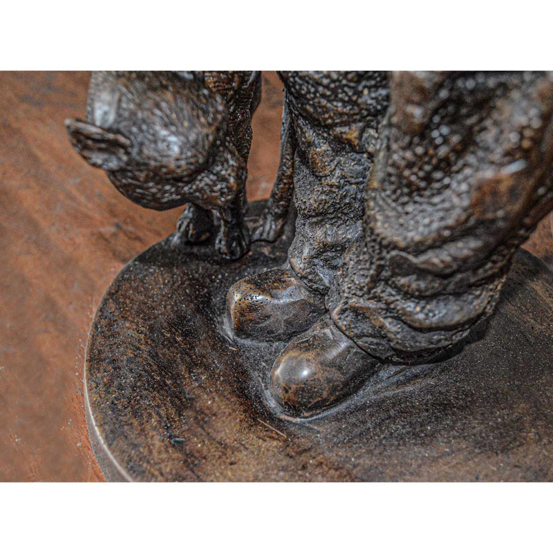 A Clown and His Dog Bronze Statuette-Custom Bronze Statues & Fountains for Sale-Randolph Rose Collection