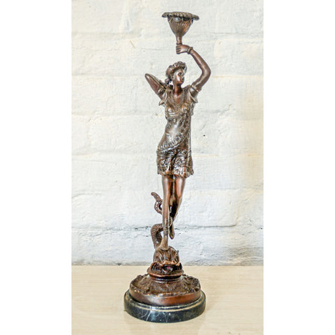 Bronze Maiden Candleholder