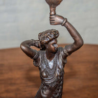 Roman Maiden Holding Urn Bronze Candleholder-Custom Bronze Statues & Fountains for Sale-Randolph Rose Collection