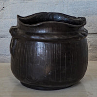 Small Bronze Planter Depicting a Pot Tied with Rope