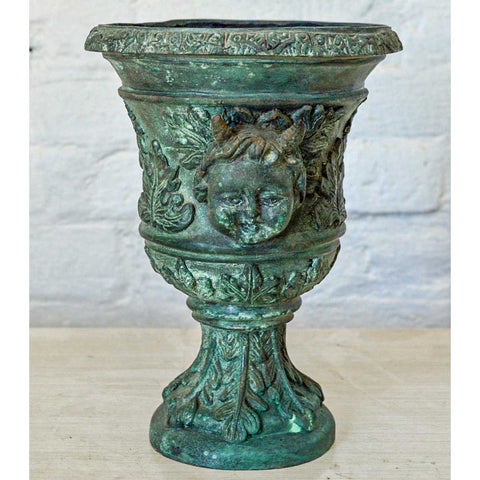 Bronze Urn with Horned Cherub