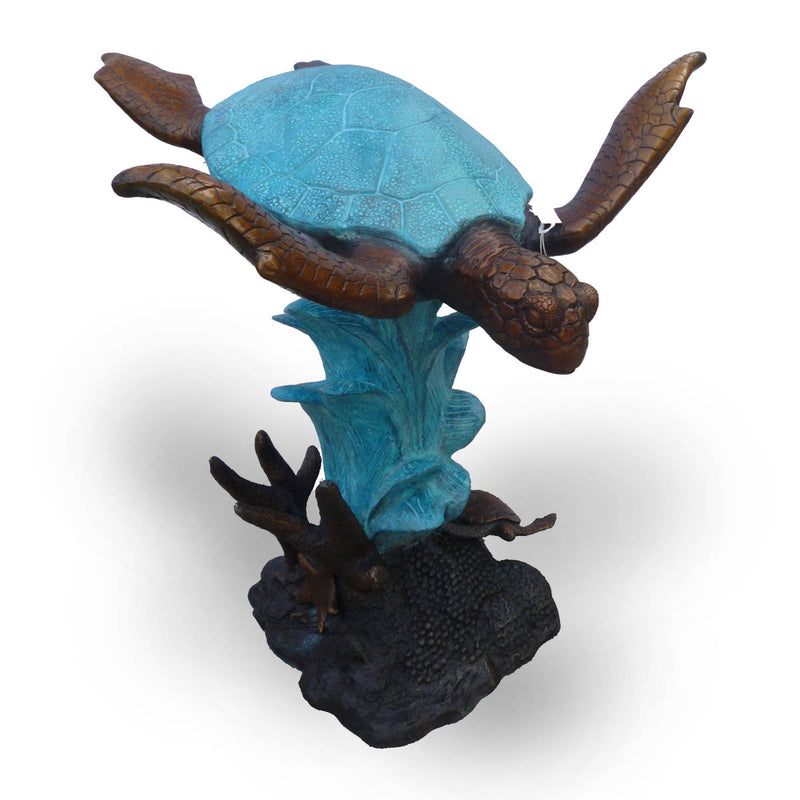 Turtle Swimming-Custom Bronze Statues & Fountains for Sale-Randolph Rose Collection