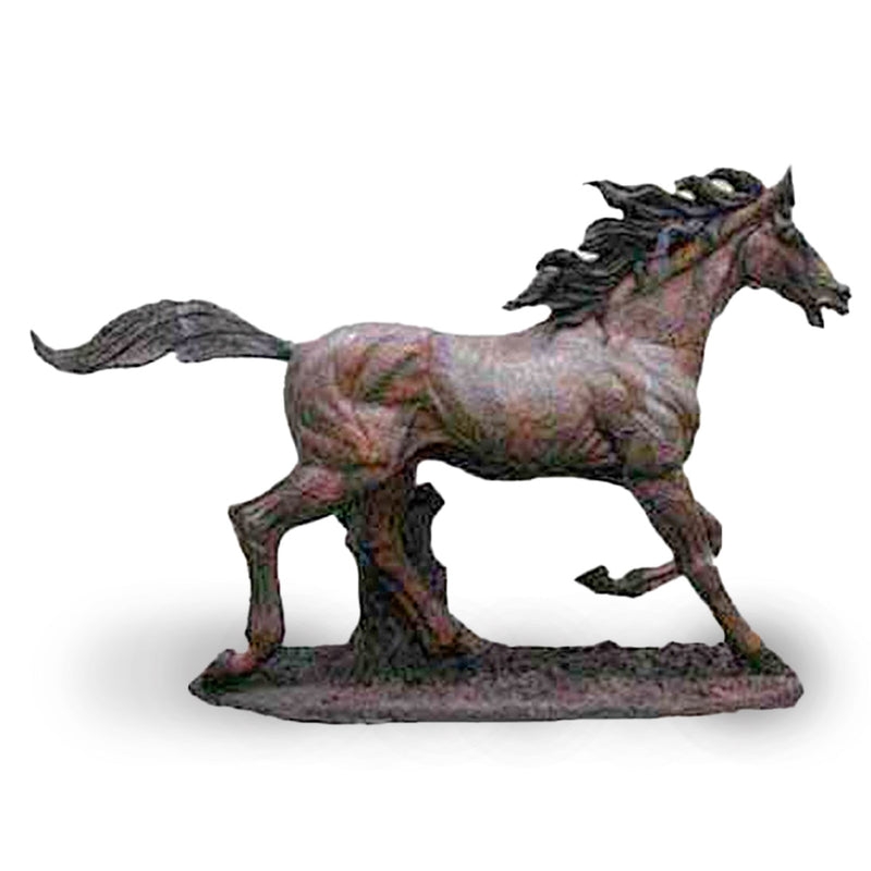 Horse Running Bronze Sculpture-Custom Bronze Statues & Fountains for Sale-Randolph Rose Collection