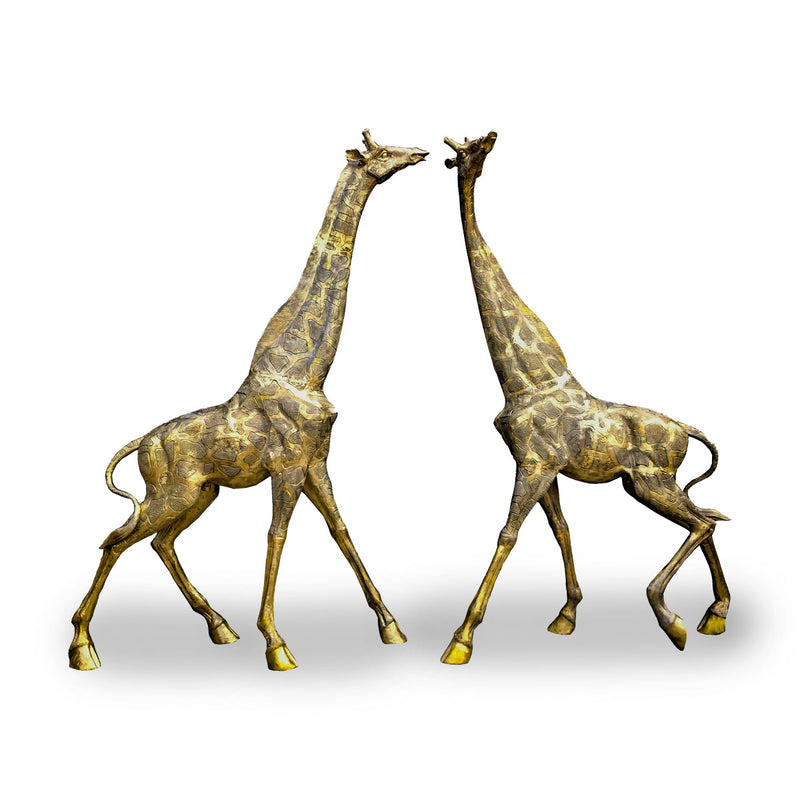 Pair of Giraffes Facing Each Other-Custom Bronze Statues & Fountains for Sale-Randolph Rose Collection