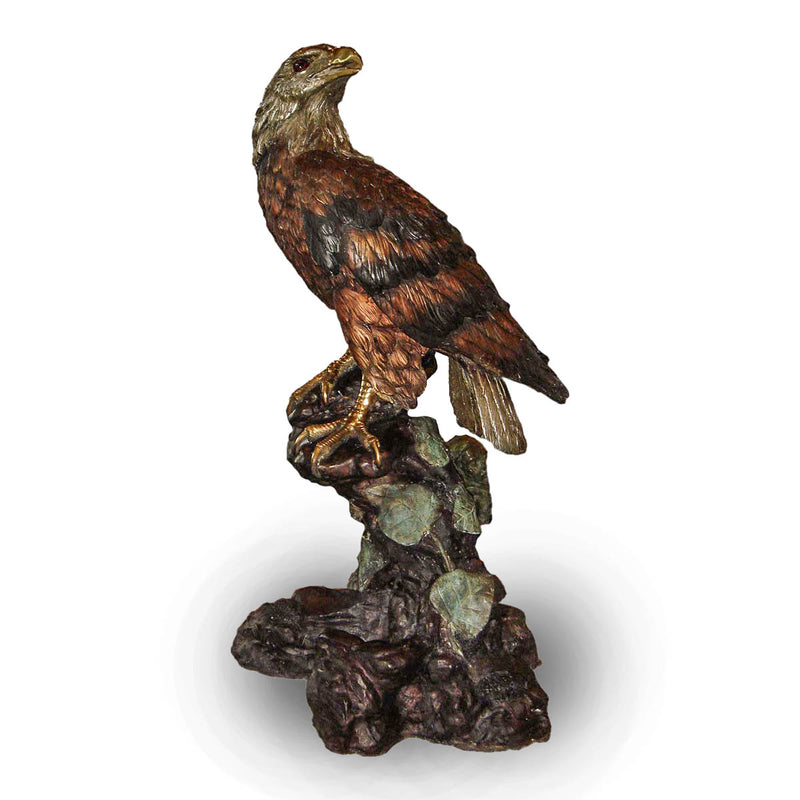 Eagle Perched On Rock-Custom Bronze Statues & Fountains for Sale-Randolph Rose Collection