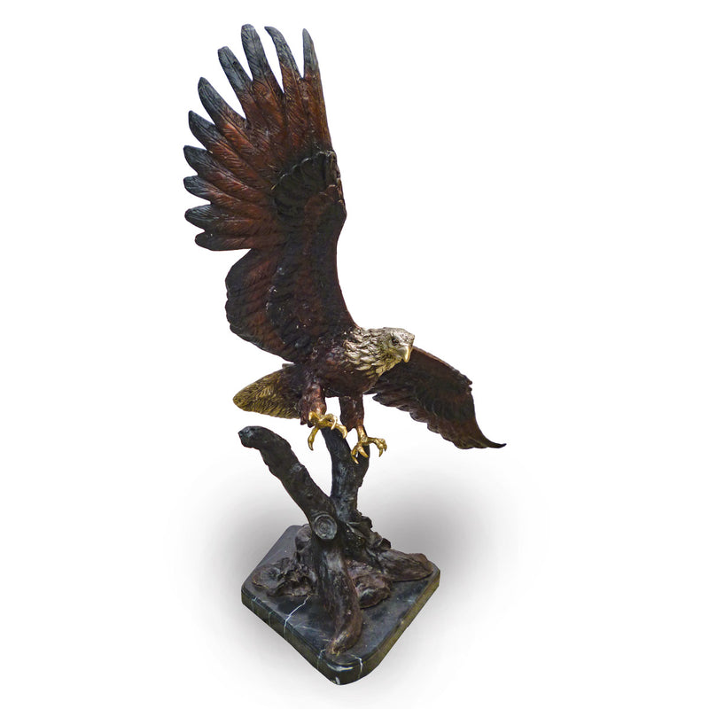 Eagle Landing on Branch-Custom Bronze Statues & Fountains for Sale-Randolph Rose Collection