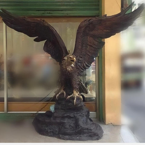 Bronze Bald Eagle Outdoor Statue