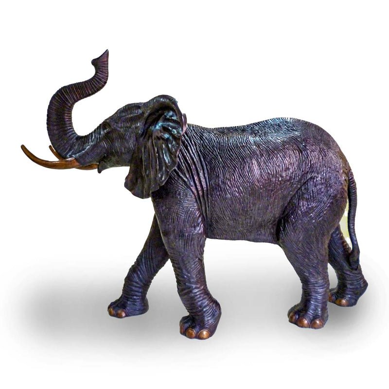 Elephant with Trunk Up-Custom Bronze Statues & Fountains for Sale-Randolph Rose Collection