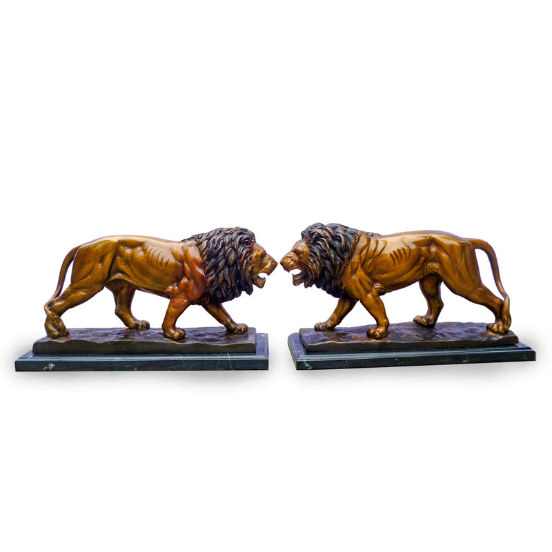 Pair of Lions on Base-Custom Bronze Statues & Fountains for Sale-Randolph Rose Collection