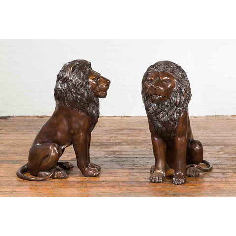 Small Pair of Sitting Lions