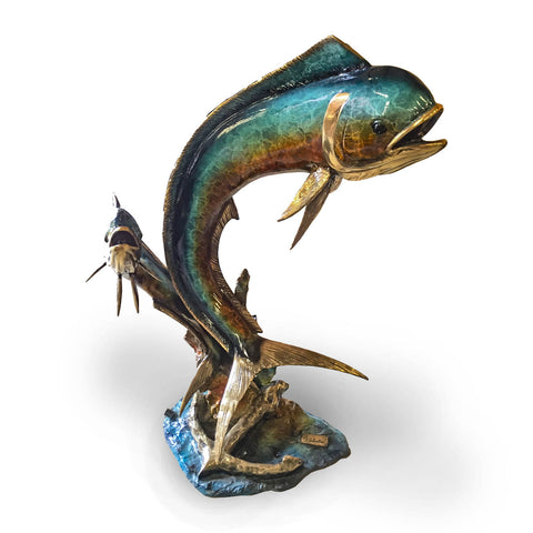 Double Fish with Special Glazed Patina