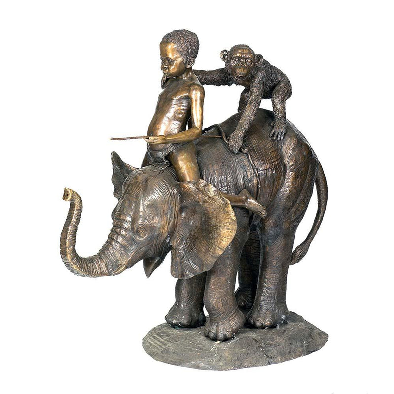 African Bronze Elephant Statues