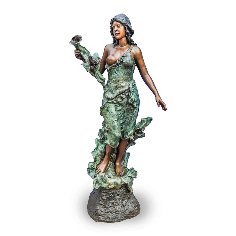 Woman Standing on Rock-Custom Bronze Statues & Fountains for Sale-Randolph Rose Collection