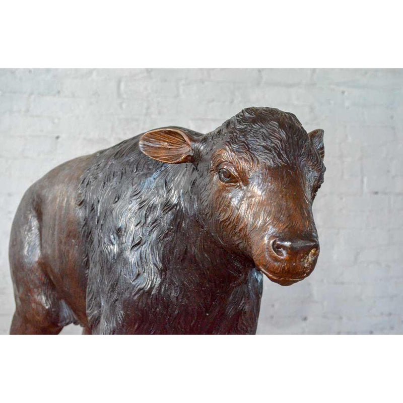 Buffalo-Bison Calf-Custom Bronze Statues & Fountains for Sale-Randolph Rose Collection