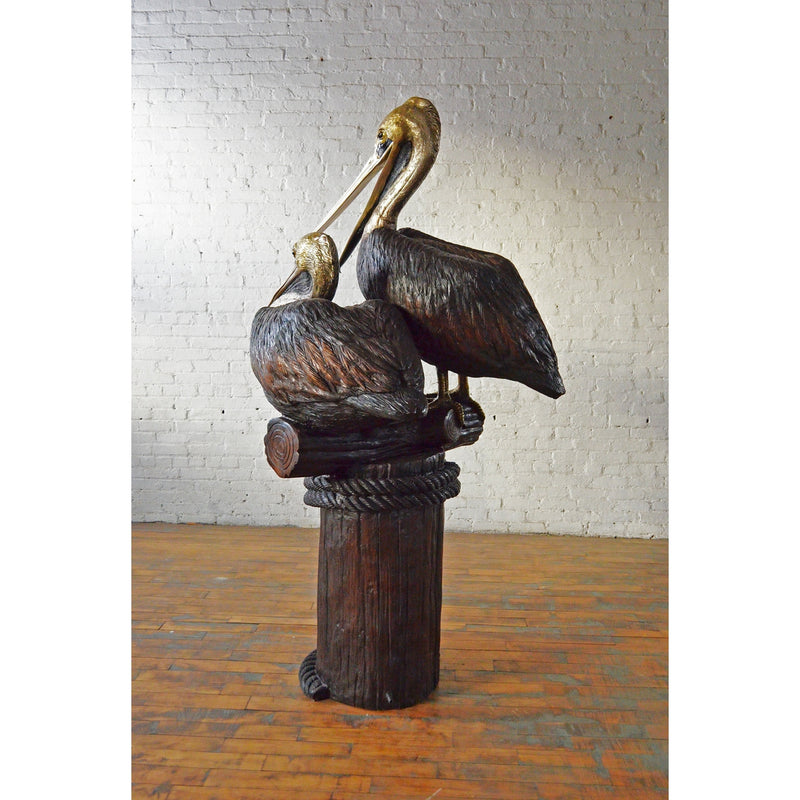 Two Pelicans on Pylon Statue Fountain-Custom Bronze Statues & Fountains for Sale-Randolph Rose Collection